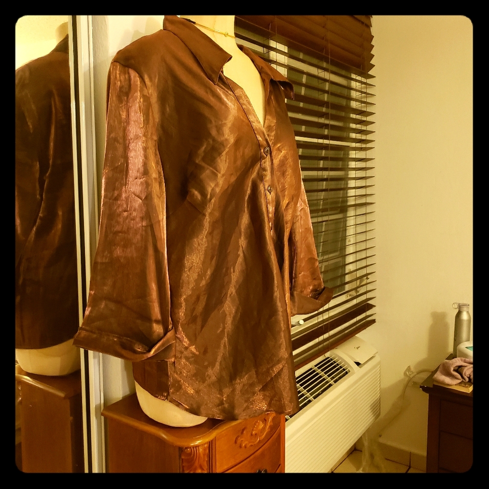 Dark Brown Vintage Blouse